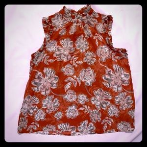 Cute sheer sleeveless  top